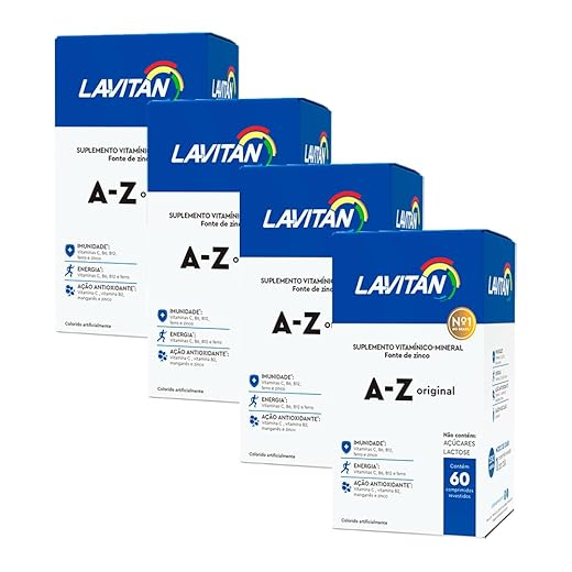Kit 4 Lavitan Suplemento Vitamínico 60 Comprimidos Revestidos A-z Unissex Cimed