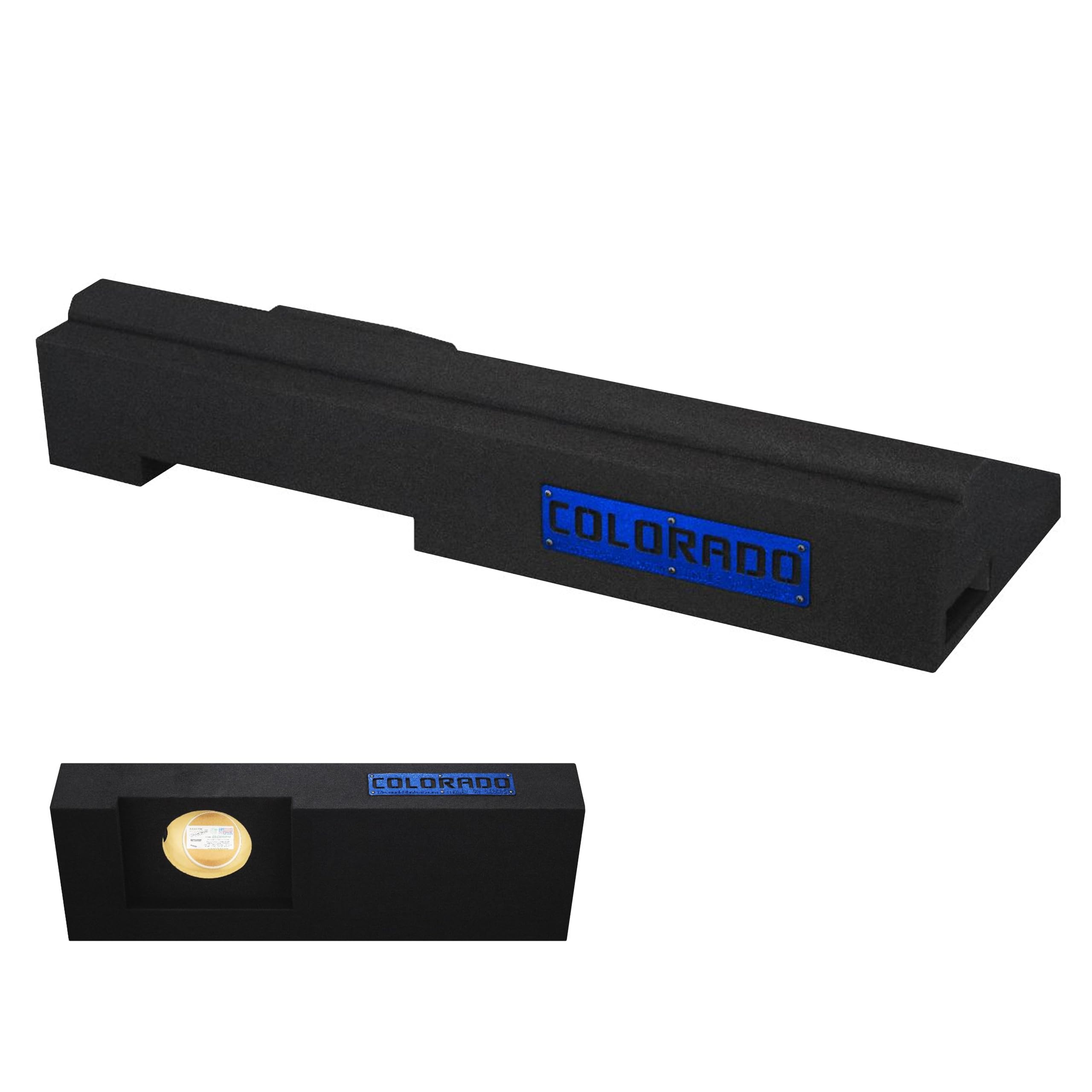 2015-2023 Chevy Colorado Crew Cab Single Ported Vneted Sub Box Ground-Shaker Subwoofer Enclosure Custom Speaker Box Car Audio Ground Shaker (Blue, 8")