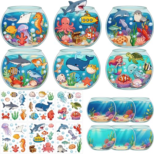 SerpizePaty 48 Sheets Ocean Stickers Under The Sea Party Favors