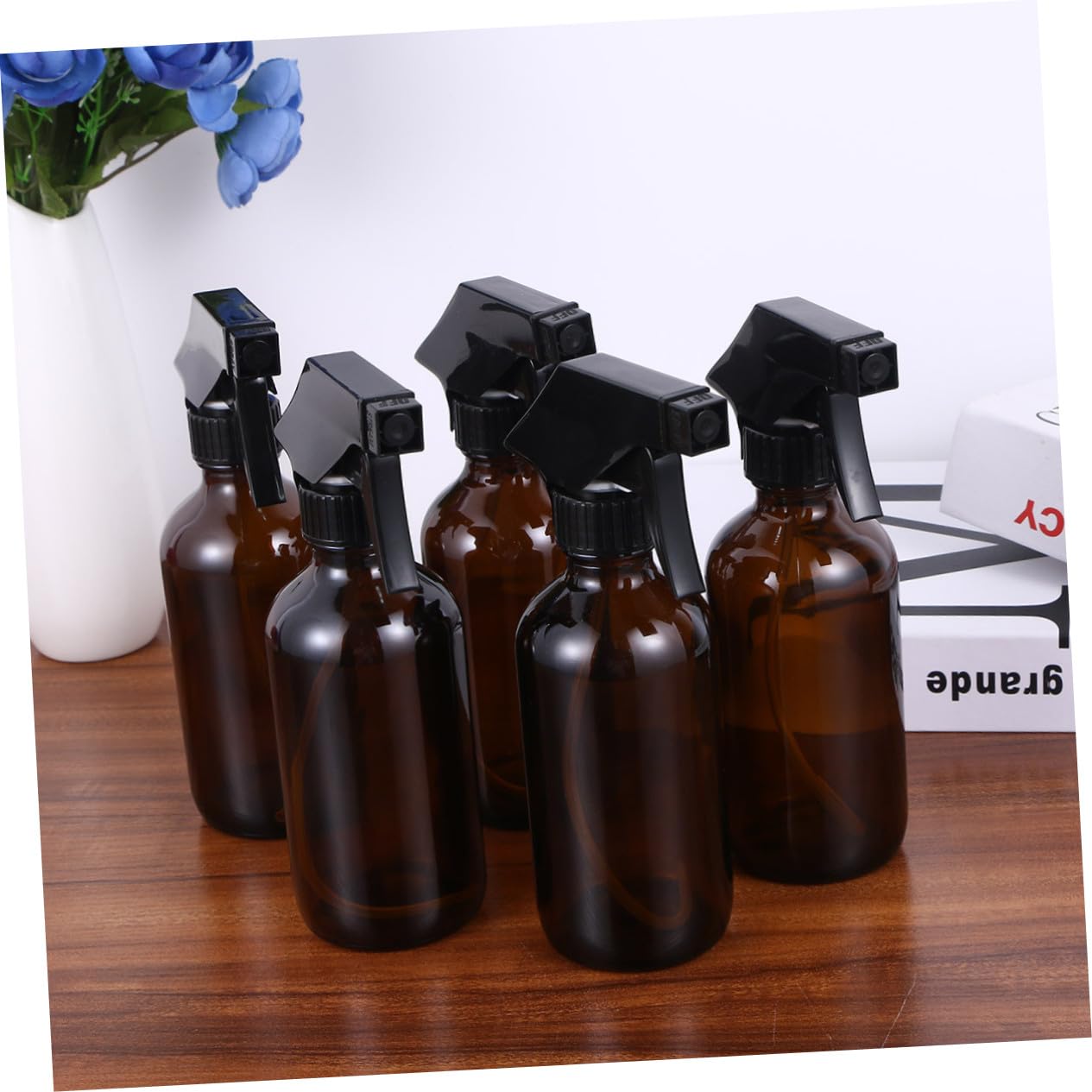 Alipis Braune Sprühflaschen Nachfüllbare Wassersprüher 250 Ml 4 Stück aus Glas Einfach zu Bedienen und Zeitsparend für Reinigung und Friseursalon