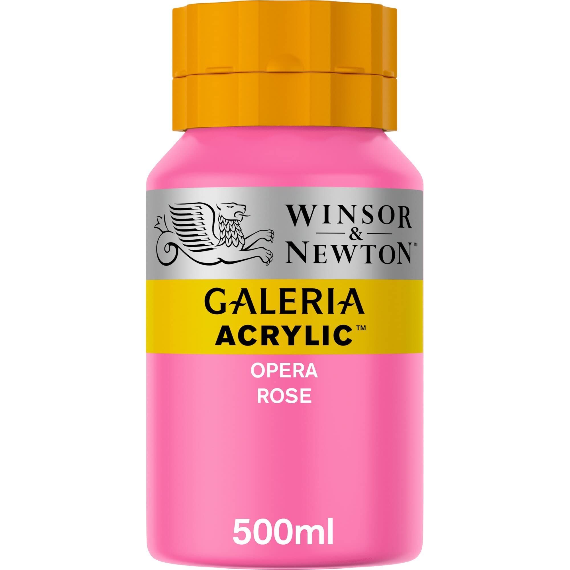 Winsor & Newton Series 1 500ml Bottle Galeria Acrylic Colour with Nozzle Cap - Opera Rose,WN2150448 โ image 1
