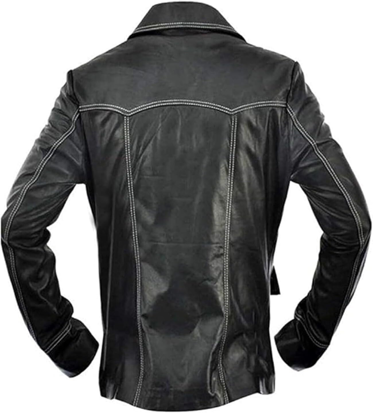 FC Coat Fighting Club Brad Pitt Tyler Durden Red Leather Jacket Cosplay Halloween Costume