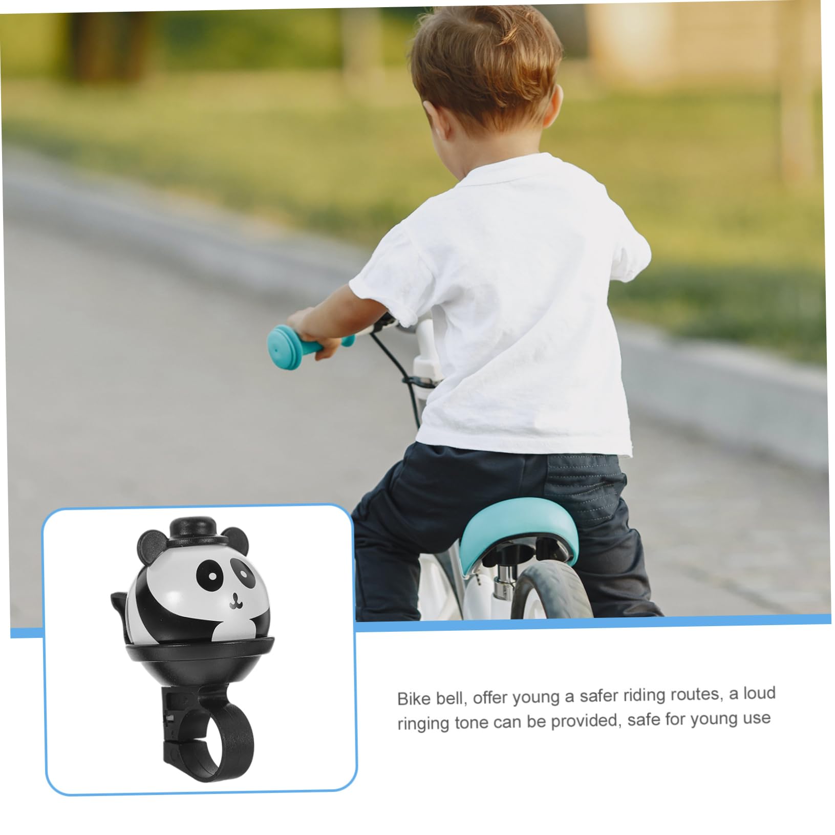 Abaodam Timbre Multifuncional para Bicicletas Diseño de Panda Sonido y Fuerte Accesorio para Localización y Seguridad Bicicletas y Scooters
