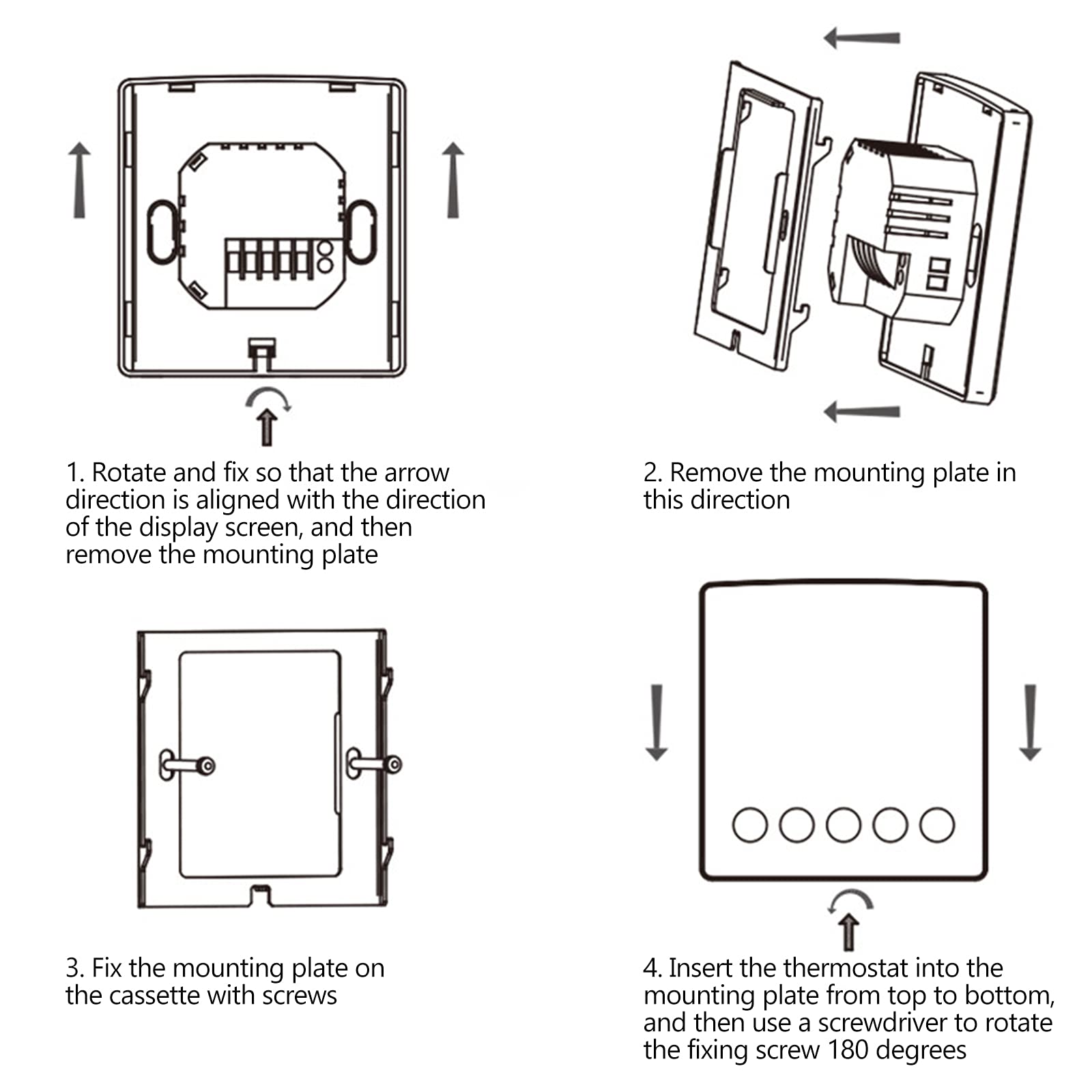 Termostato Intelligente, Termostato Elettrico Programmabile per Radiatore per Riscaldamento a Pavimento, Termostato Digitale con Display LCD per Controllo Touch APP (tipo 2)