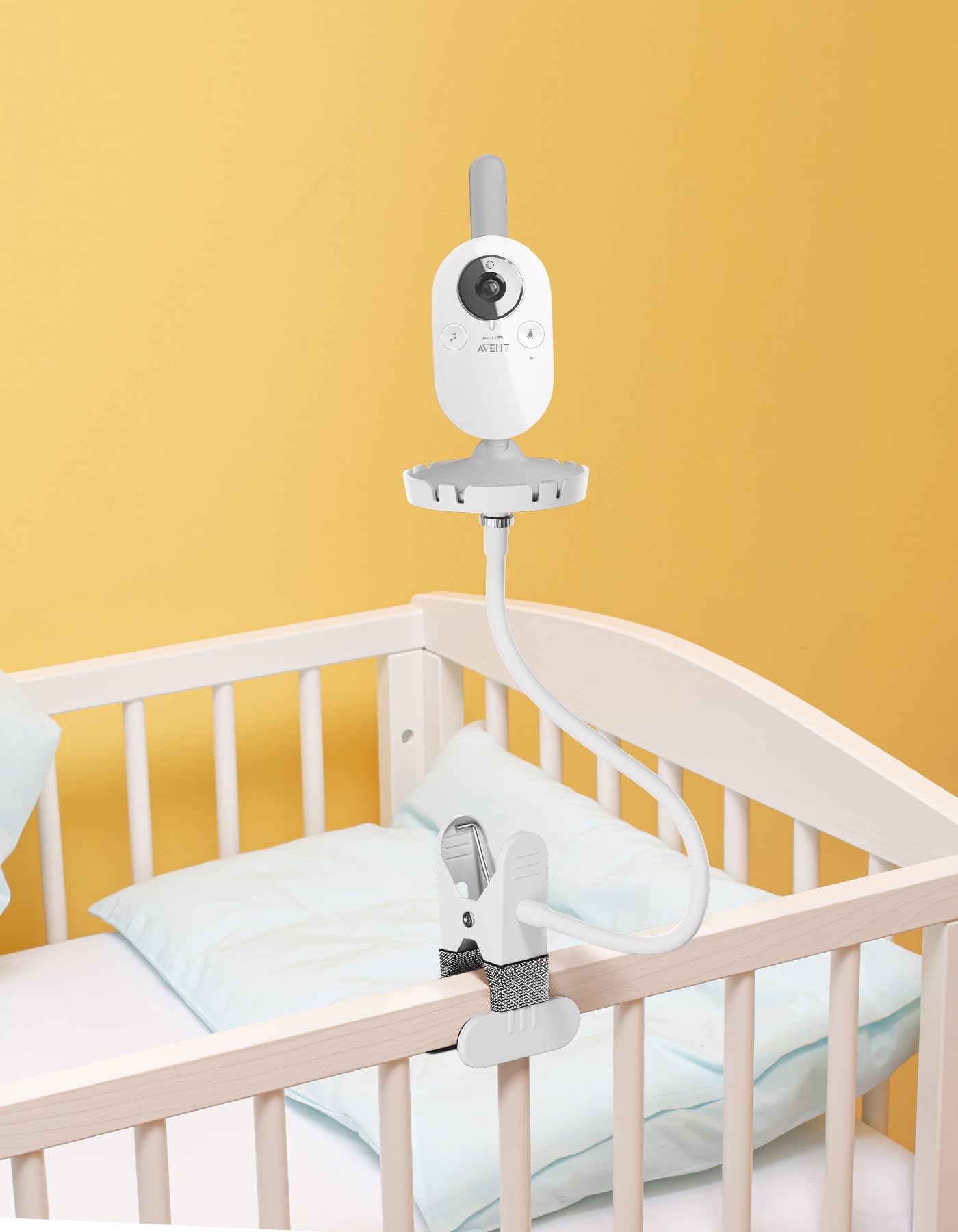 Uchwyt na monitor dla niemowląt Philips Avent SCD843/26, SCD833/26, SCD891/26, SCD891/26, SCD630/26, elastyczny uchwyt na klips do monitoringu niemowląt Philips Avent
