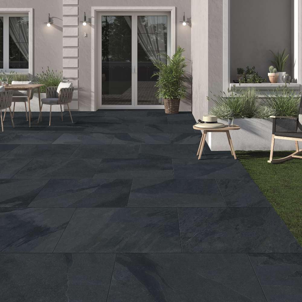 Stonewise Black Brazilian 600X900x20mm Outdoor Porcelain Paving – Full Set Of 40 Slabs For Patios, Walkways & Landscaping