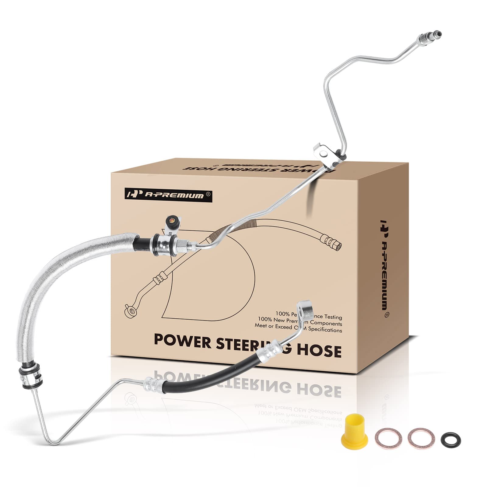 A-Premium Power Steering Hose Pressure Hose Line Assembly Compatible with Kia Optima, Rondo, Pump To Gear/Rack Pinion, Replace