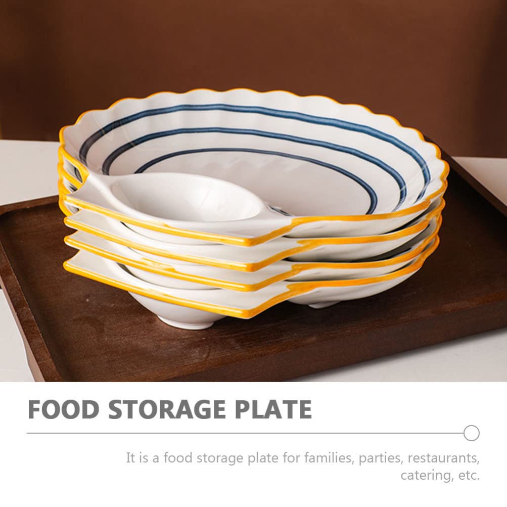 Ensemble d'assiettes divisées – Contrôle de régime, plateau avec compartiment à sauce, idéal pour servir des repas, parfait pour contrôler les portions et manger sainement