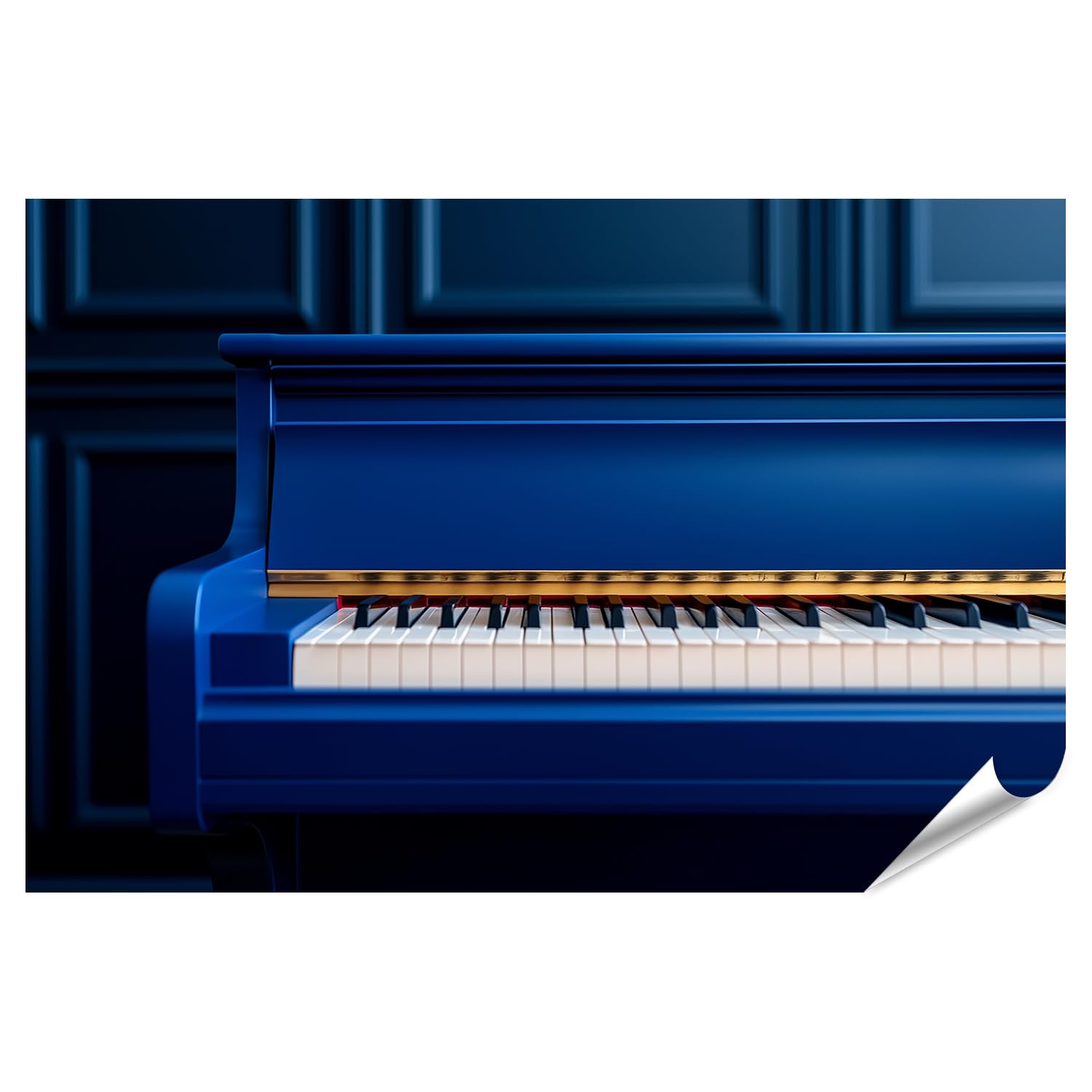 islandburner Prime XXL - Póster de piano azul elegante en la habitación con música de alta calidad
