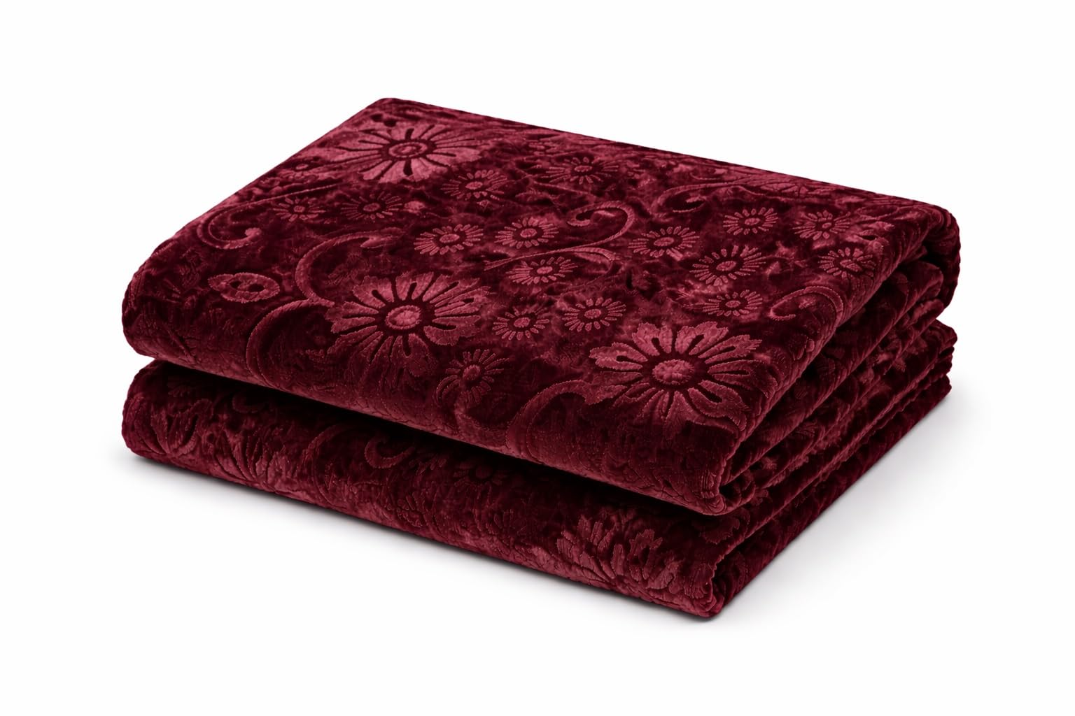 Maroon Flower Design Velvet Embossed Velvet Fabric Material 1 Meter | Sofa Cloth Material | Unstitched Fabric for Making Cushion Cover, Sofa Cover, Backdrop| Width 44 Inches | Pack of 1 Mtr-image-22