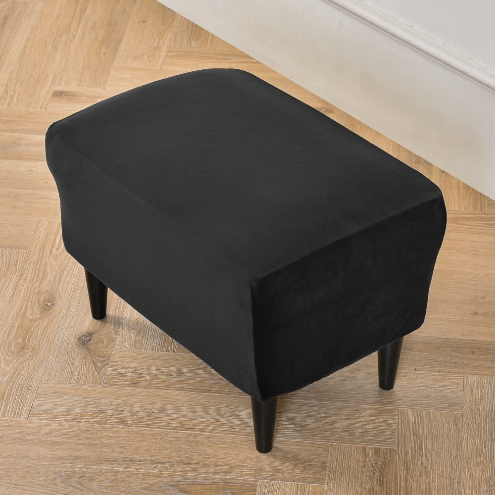 Highdi Velvet Wingback Stoelhoezen 2-Delig Met Ottomaanse Hoes, Stretch Wing Chair Hoes, Wasbare Spandex Stoffen Bankhoes Meubelbeschermer Voor Fauteuils Slaapkamer Hotel (donkerblauw Highdi Velvet Wingback Stoelhoezen 2-Delig Met Ottomaanse Hoes, Stretch Wing Chair Hoes, Wasbare Spandex Stoffen Bankhoes Meubelbeschermer Voor Fauteuils Slaapkamer Hotel (donkerblauw