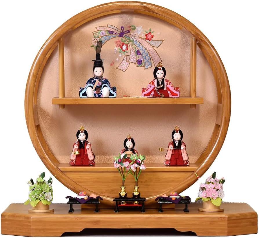 雛人形 お雛様 5人飾り初節句 ちりめん コンパクト 雛人形 コンパクト