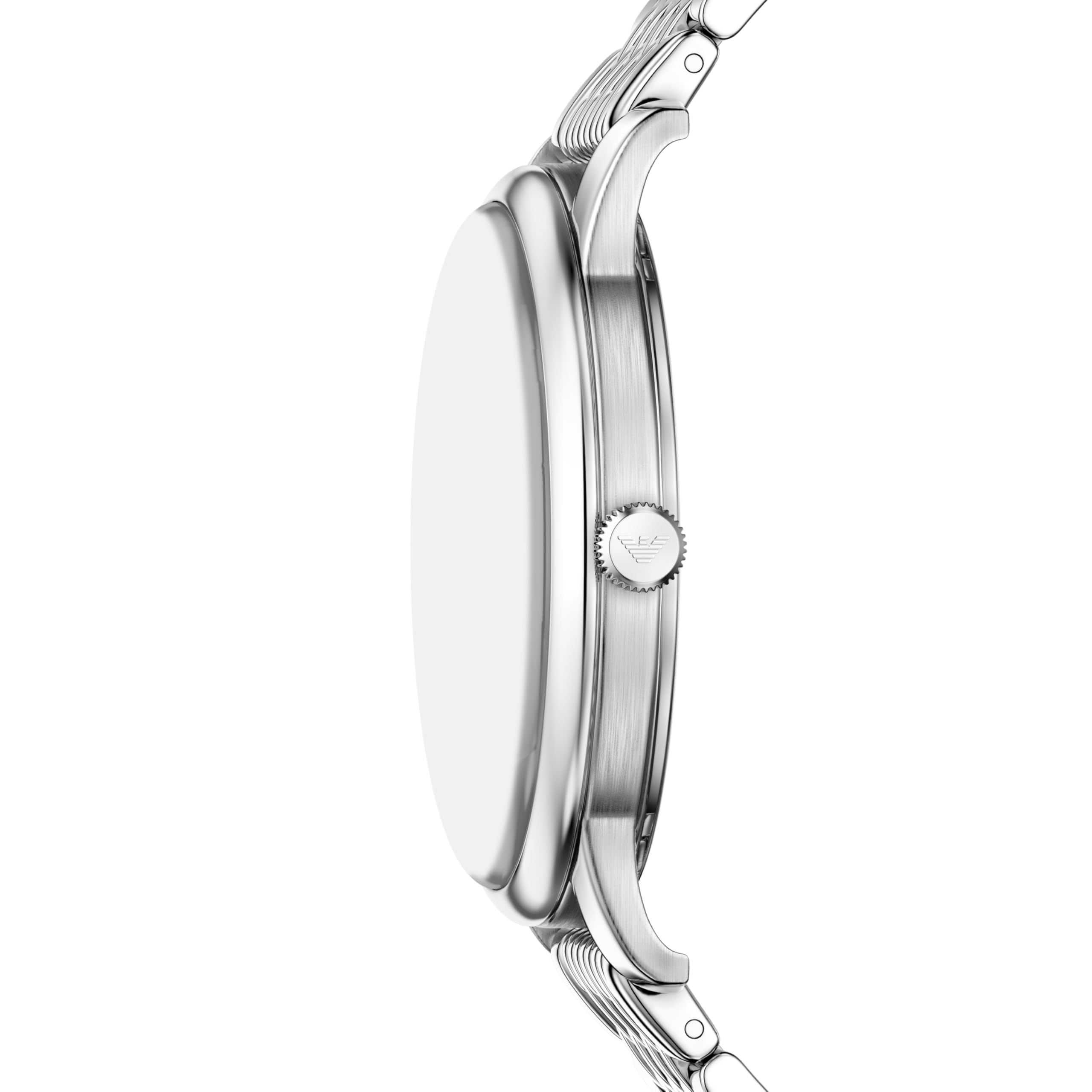 Emporio Armani Herren 42MM Silberfarbene Edelstahl Uhr, AR80087SET