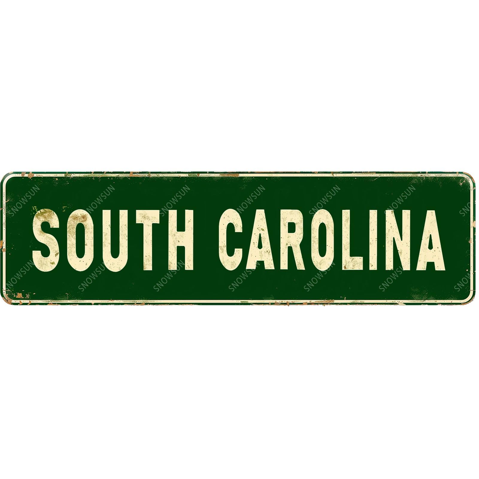 South Carolina Street Sign Vintage Tin Signs Art Plaque for Home Office Bar Garden Cafe Yard Garage 4x16 Inch