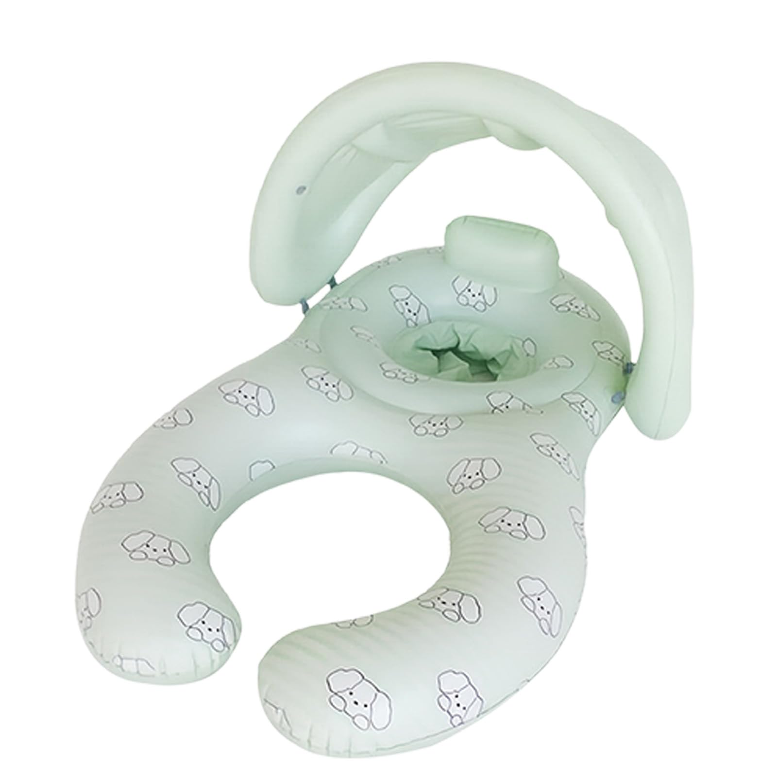 Bouées de Natation interactives Parent-Enfant avec Impression de Chien Amusante, Jouet Flottant Gonflable Portable de 115 cm pour piscines et Vacances