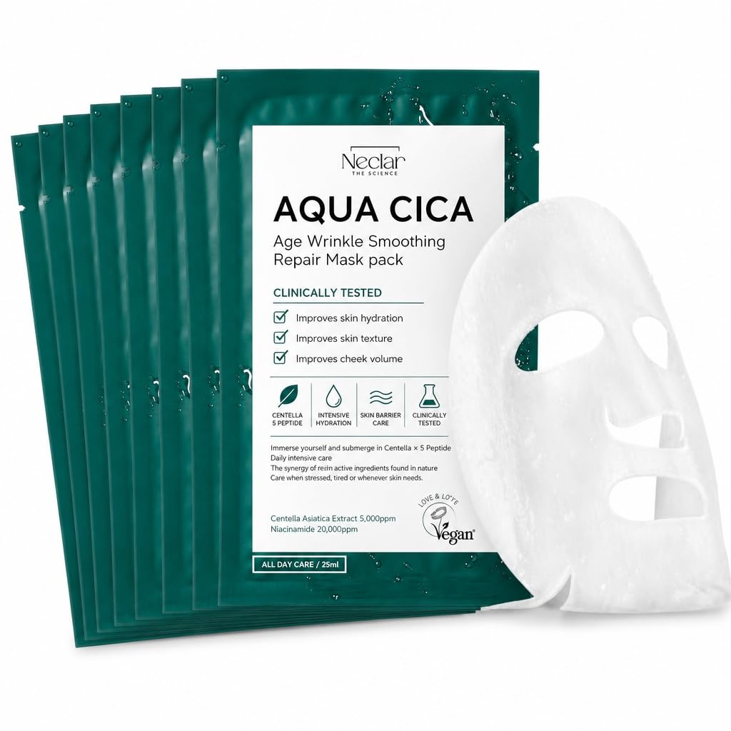 Centella Face Mask, Hydrating with 2% Niacinamide - 10 Pack