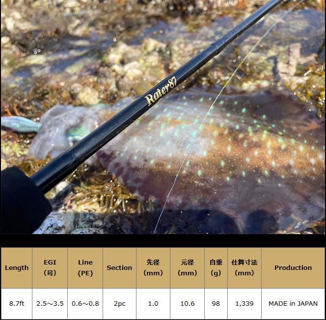 ブラックライオン Rater ラーテル 87 エギング アオリイカ