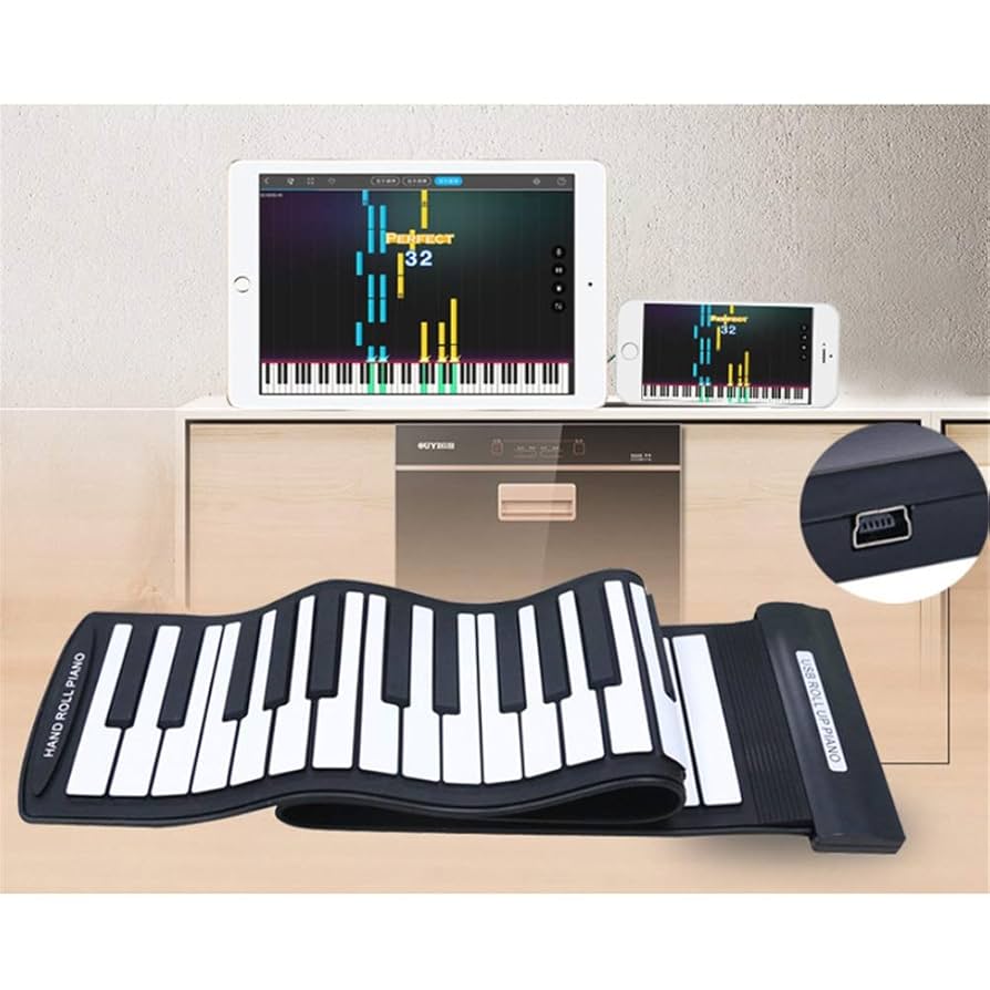 Amazon.co.jp: くるくる巻ける 電子ロールピアノ 61キー