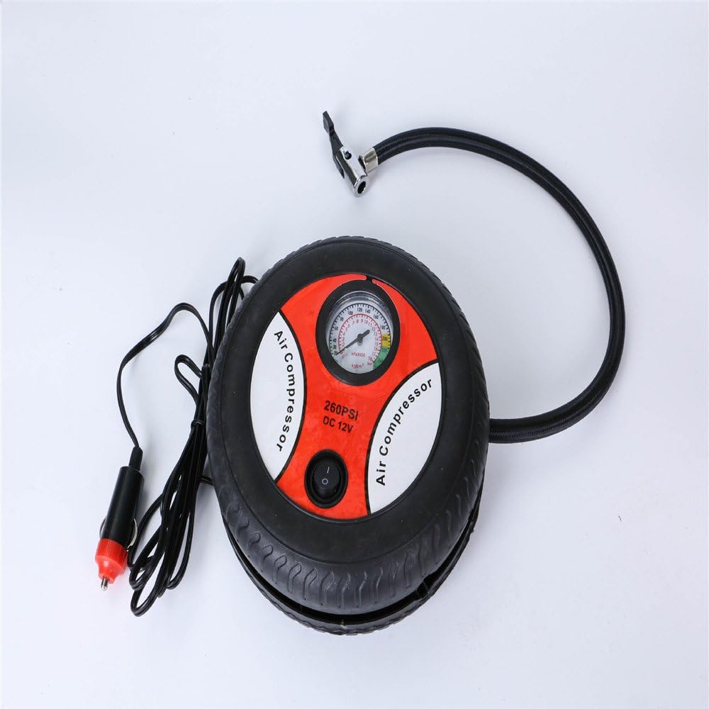 Portable Air Compressor Pump, 12V DC Auto Tire Inflator, Premium Electric Tire Pump 150PSI for Car, Bicycle, RV and Other Inflatables ,Car cigarette lighter plug