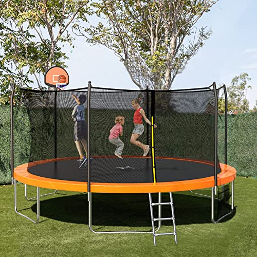 Image of SKOK Trampoline for Kids,400LBS Outdoor Trampoline with Net-ASTM Approved Trampoline for Children and Adults