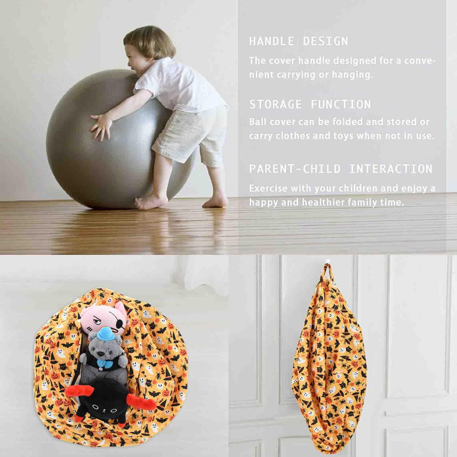 Gymnastikball Sitzball Für Büro&Zuhause,Verbessern Sie Gleichgewicht,Rumpfkraft Und Körperhaltung,Rückenschmerzen Lindern,004,55cm