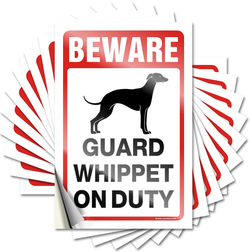 Quote Unique, Water Laptop Beware! Guard Whippet On Duty | Room Decorations Aesthetic(6X9CM)