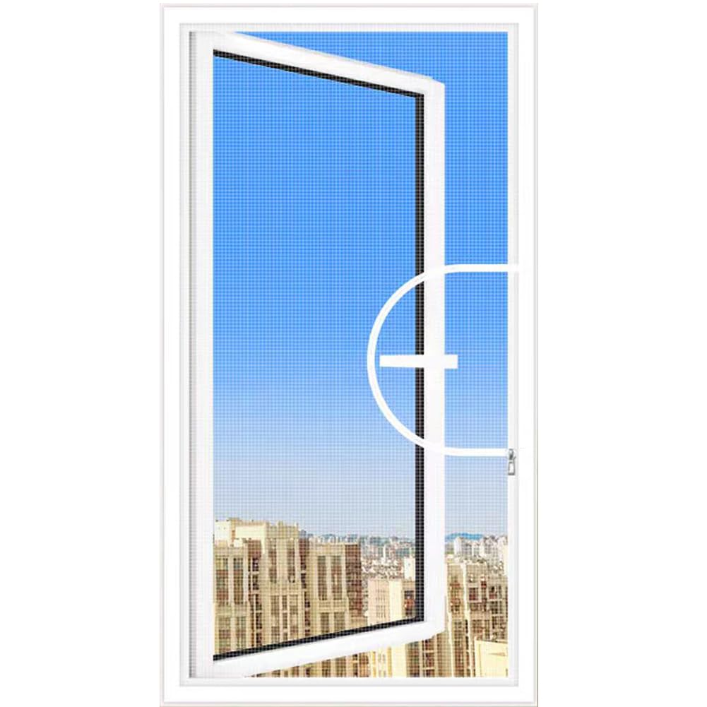 Window Screen Mosquito Netting, Self-Adhesive Insect Mesh, Fly Screen Window, Cat Protector Netting with Zipper, Fitted to Multiple Windows, White Mesh White Stickers (100x130cm)