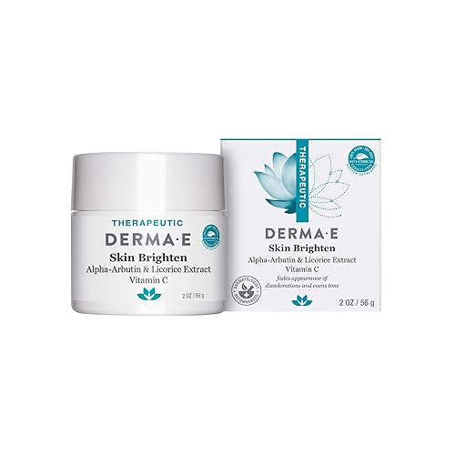 DERMA-E Crema iluminadora de la piel, crema aclaradora para manchas oscuras de la piel, abrillantador natural para manchas de la edad,