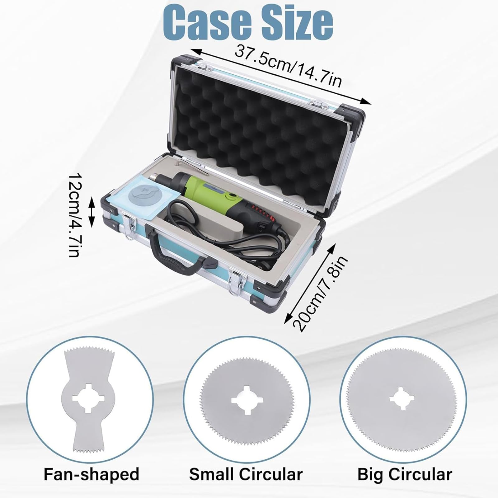 Cortador de yeso médico, sierra eléctrica de extracción de yeso con 3 cuchillas, diseño de seguridad, 6 velocidades ajustables y oscilación de 12500 rpm, ideal para hospitales y clínicas