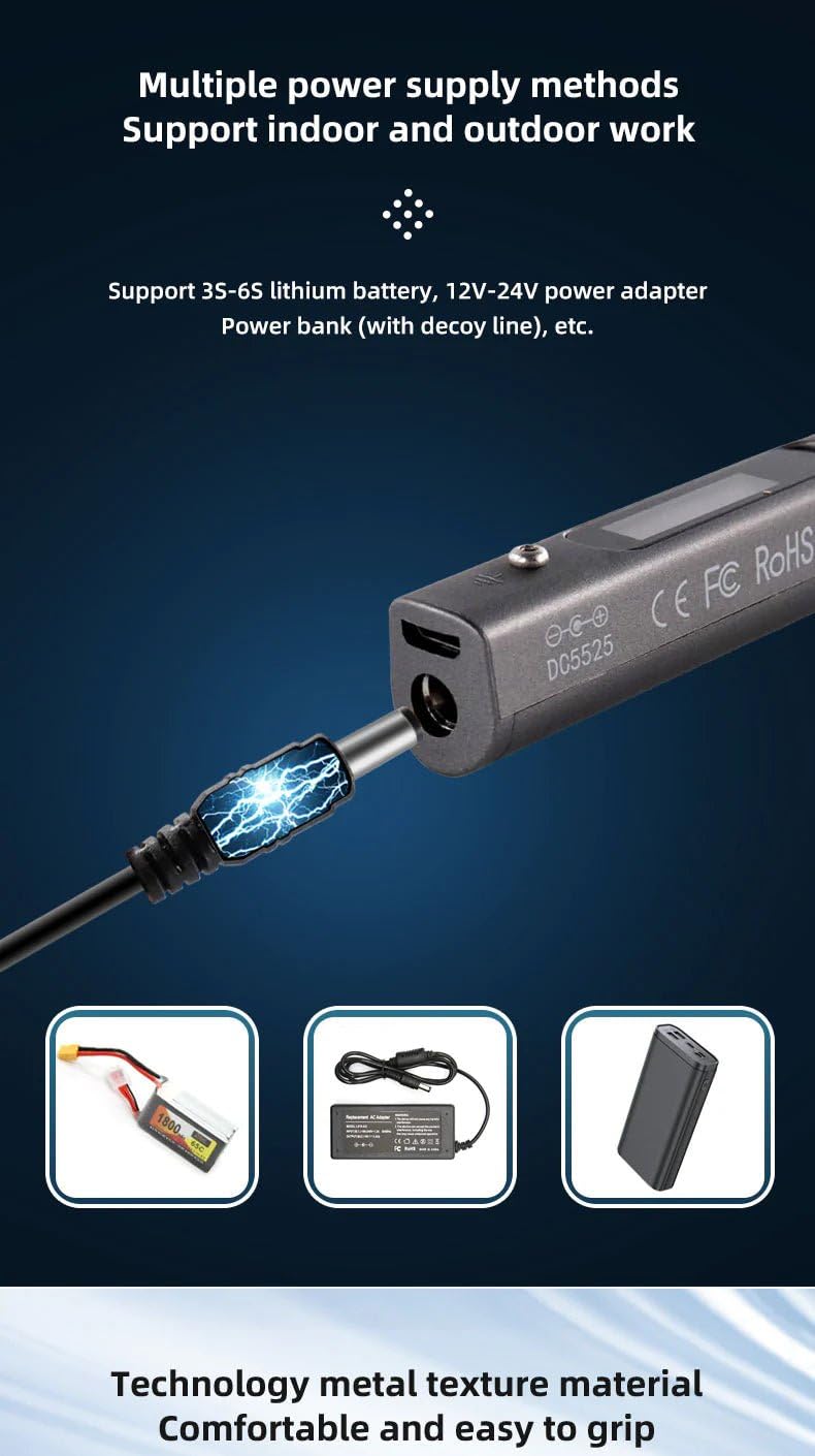 SQ001 Przenośna mini lutownica elektryczna OLED zielona TS-B2