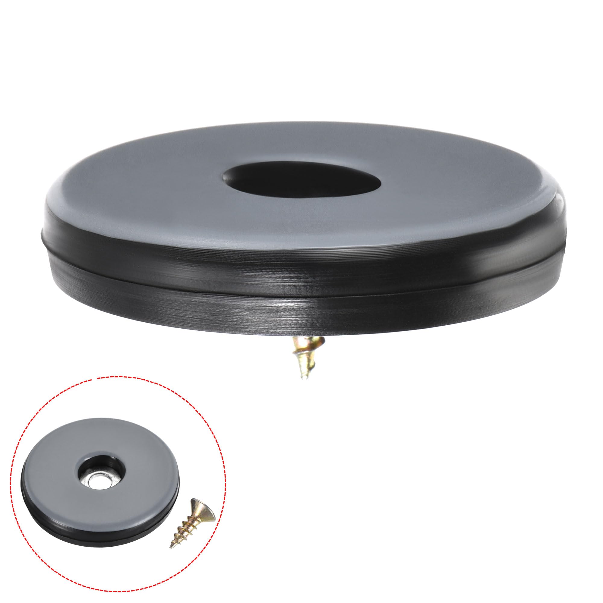 uxcell 38mm Furniture Feet Slider Glides Screw-in Chair Leg Protector Pads PTFE 12pcs — view 5