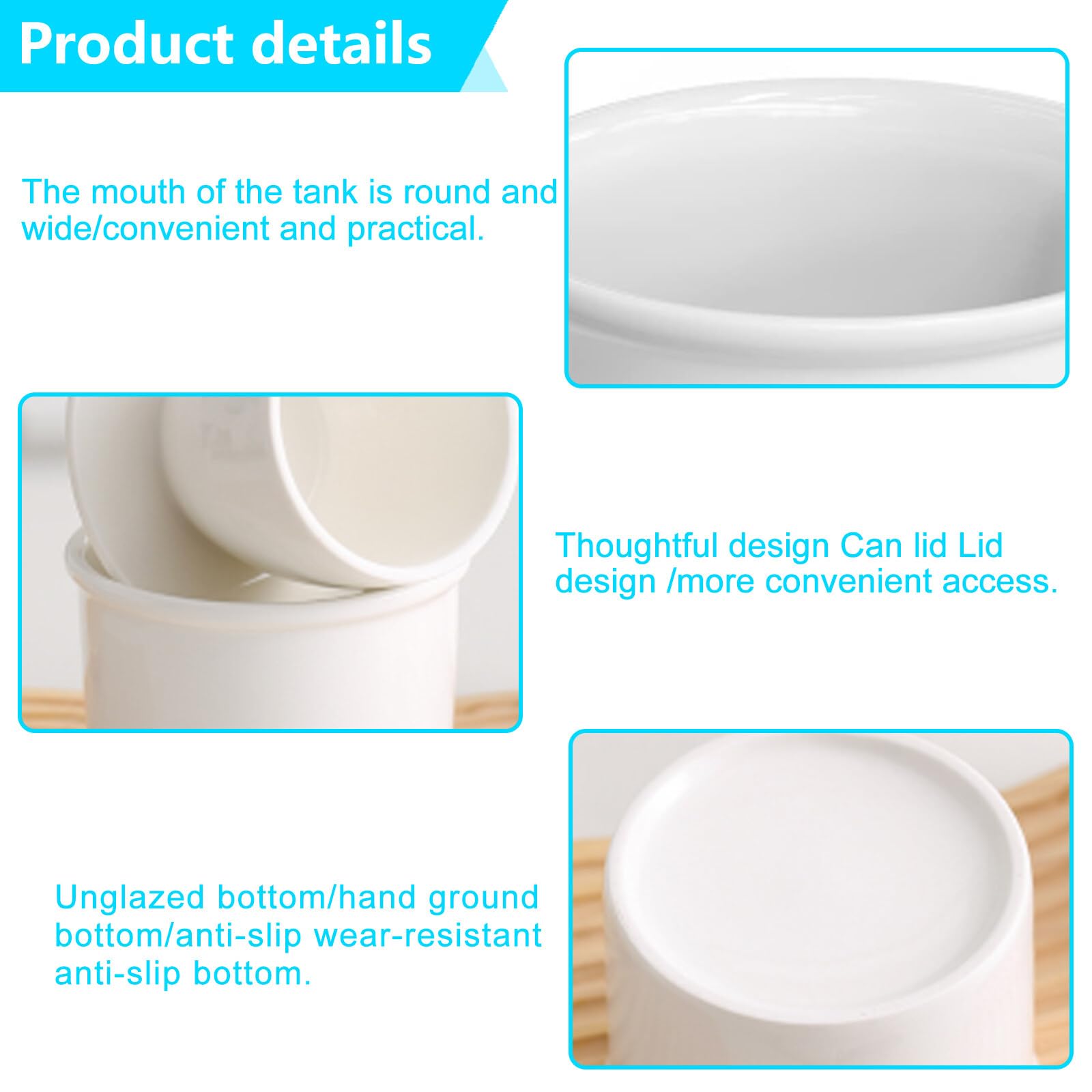 Französische Butterdose, Keramik Butterdose mit Rund Deckel, Butterdose Wassergekühlt mit Wasserlinie, Butter Glocke, Keramische Butterglocke für Streichfähige Butter Weiß