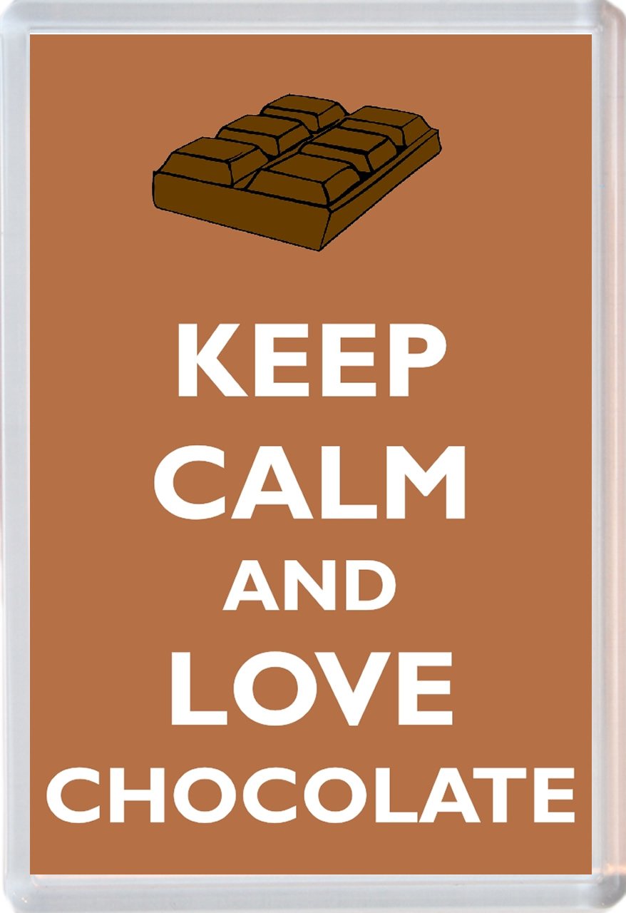 Baked Bean Store Keep Calm And Love Chocolate - Novelty Jumbo Fridge Magnet