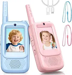 Walkie Talkie Infantil com Vídeo e Tela LCD 2 Polegadas YASDA