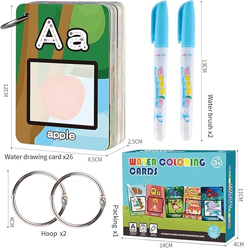 Miniatura 6 de Libros para colorear al agua para niños pequeños, libro de pintura acuática para más de 18 meses, juego de pintura mágica para niños de 2, 3, 4, 5
