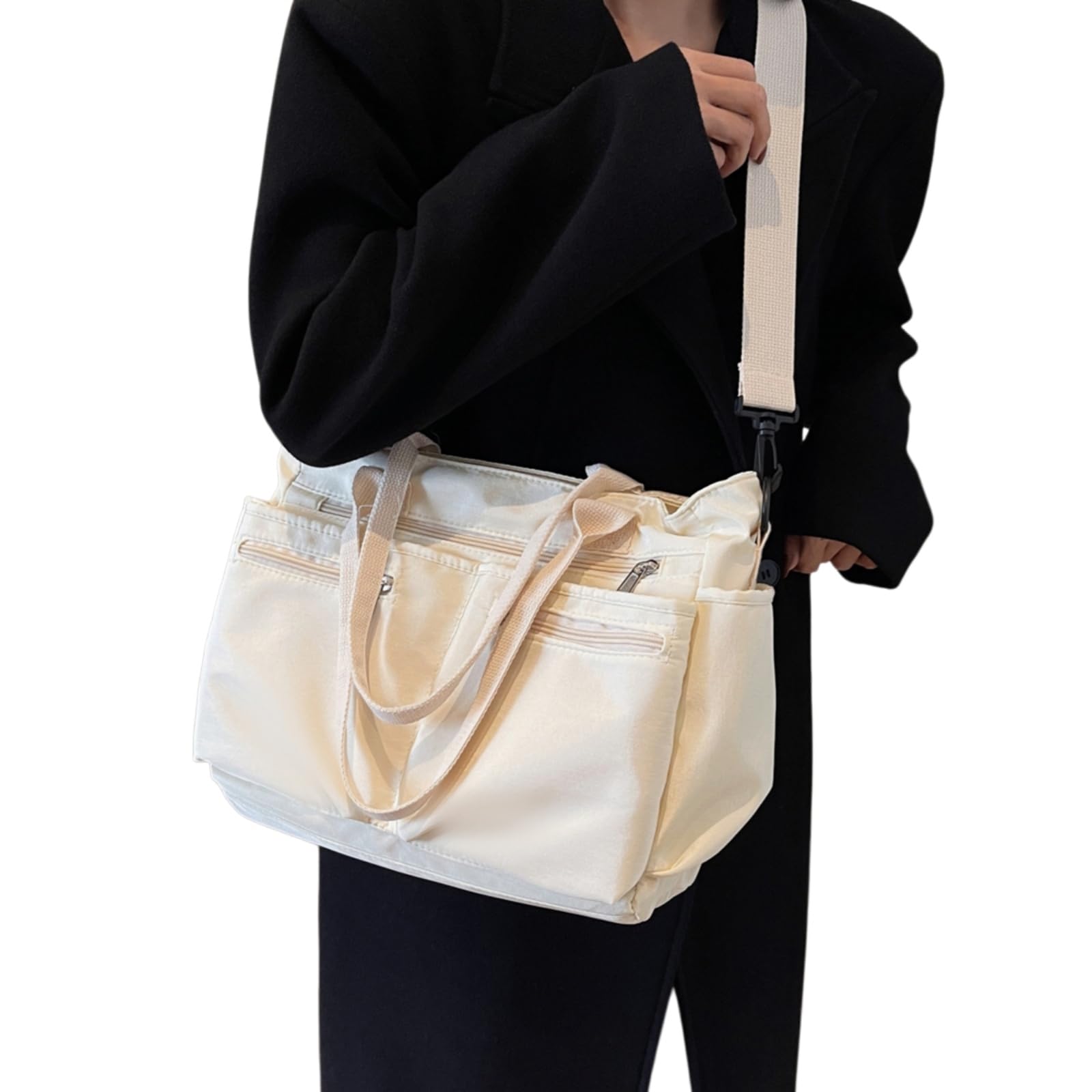 Beauty Case Borsa in Nylon, A Spalla Crossbody di Grande capacità, per Il Lavoro E L'uso Quotidiano