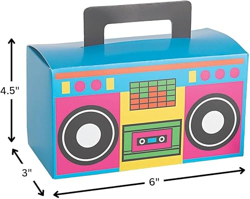 Miniatura 3 de Fun Express Boom Box Cajas de recuerdos  Suministros de fiesta retro para vacaciones VBS Escuela Bíblica y eventos temáticos  Ideal para bolsas de