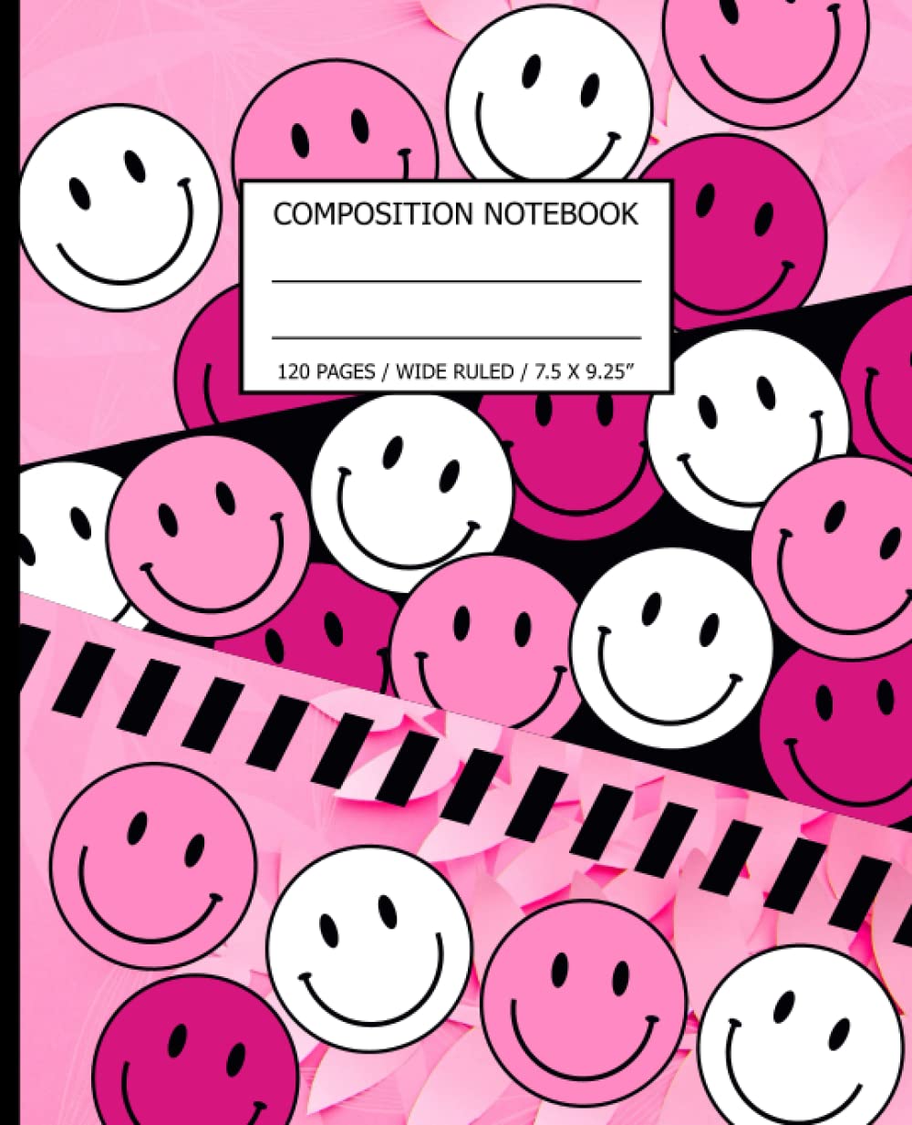 Independently publishedComposition Notebook Wide Ruled: Beautiful Pinky Preppy Notebook with Smileys Faces | Charming Themed Notebook for Girls