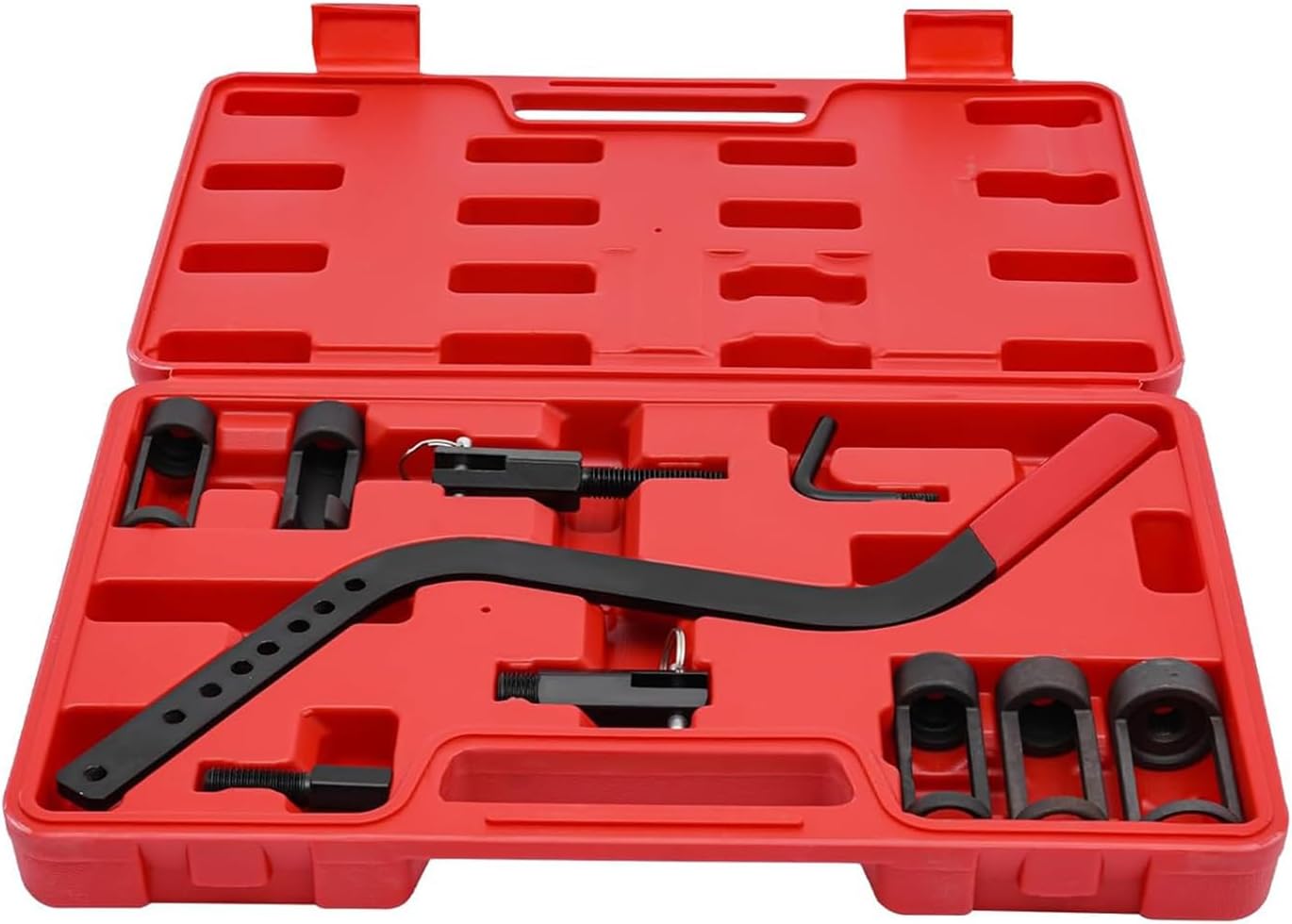 Valve Spring Compressor Tool Kit, Universal Engine Overhead Valve Spring Disassembling Tool, Valve Spring Compressor for Most CarRed,1