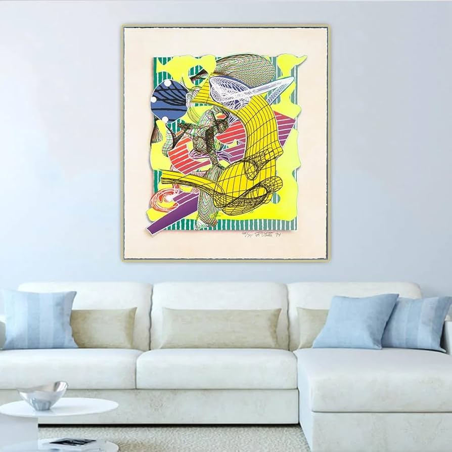 Amazon.co.jp: Frank Stella ポスター《Figlefia》キャンバス