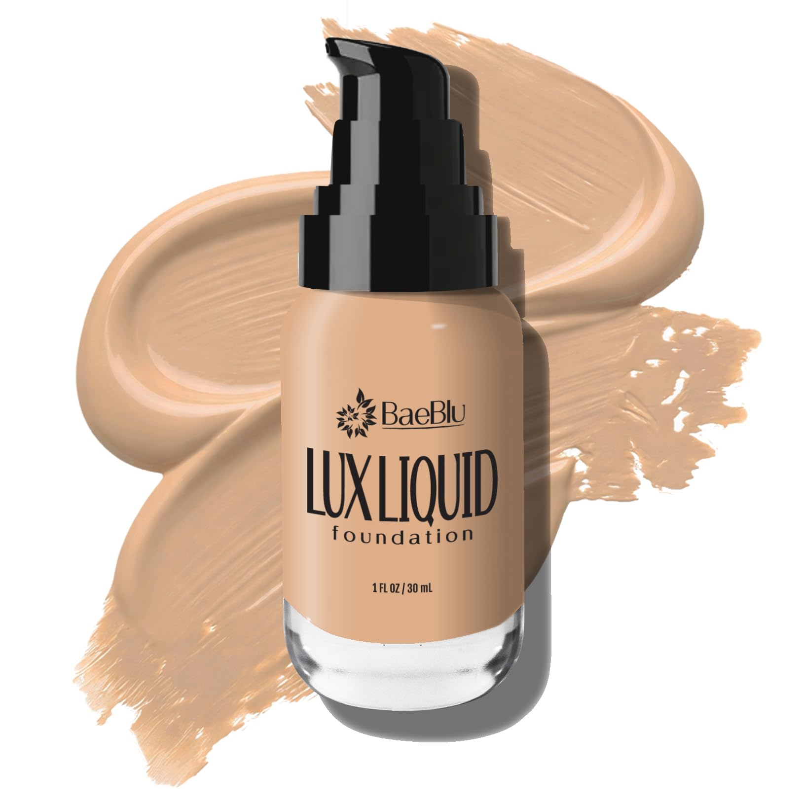 Organic Aloe-Based LUX Liquid Foundation, Natural Vegan Gluten-Free Made in USA, Cappuccino