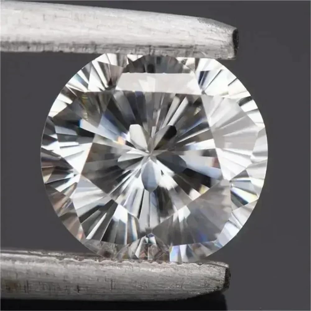 Luźny moissanit, Pierścionek z wisiorem koralików Moissanite Round D Color Flower Cut VVS1 certyfikatem GRA