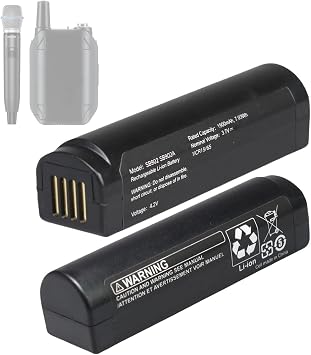 2 Pack for Shure SB902 Battery Replacement for Shure GLX-D Battery - Digital Wireless Systems Rechargeable for SB902A, GLXD1, GLXD2, MXW2, GLX-D Transmitters, Receiversand Batteries 1900mAh