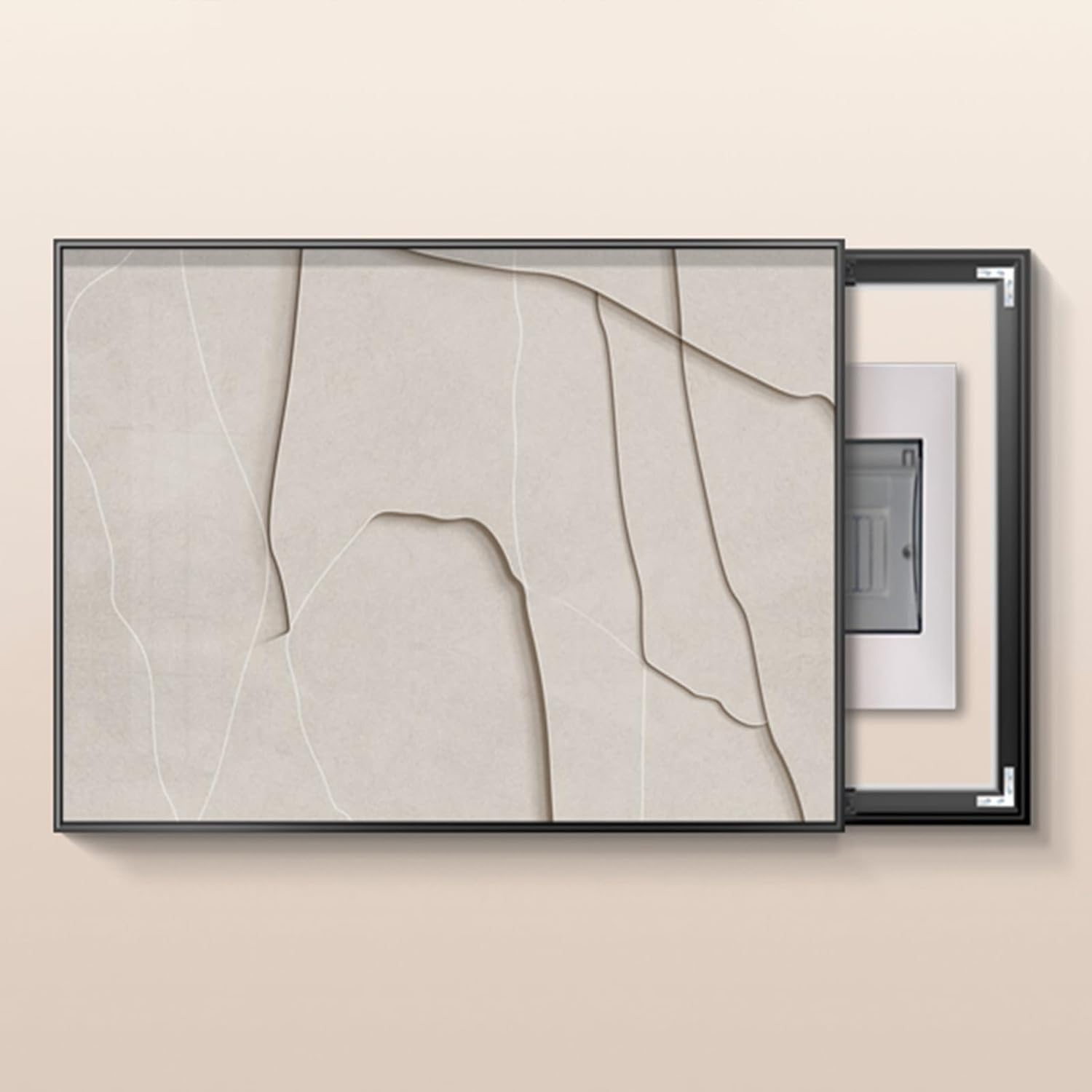 E,50 * 40cm,Fuse Box Cover Cabinet Modern Fashion Electrical Panel Cover Decorative Creativity Hide Meter Electric Meter Box Decorative Painting Wall Mounted Electrical Panel Cover