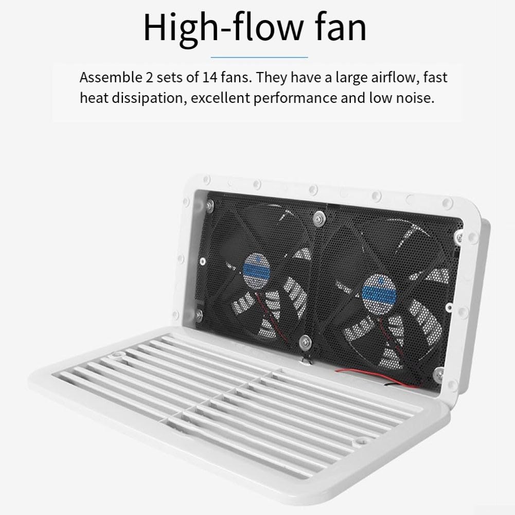 Installazione semplificata Ventilazione doppia ventola per camper con configurazione minima (bianco)