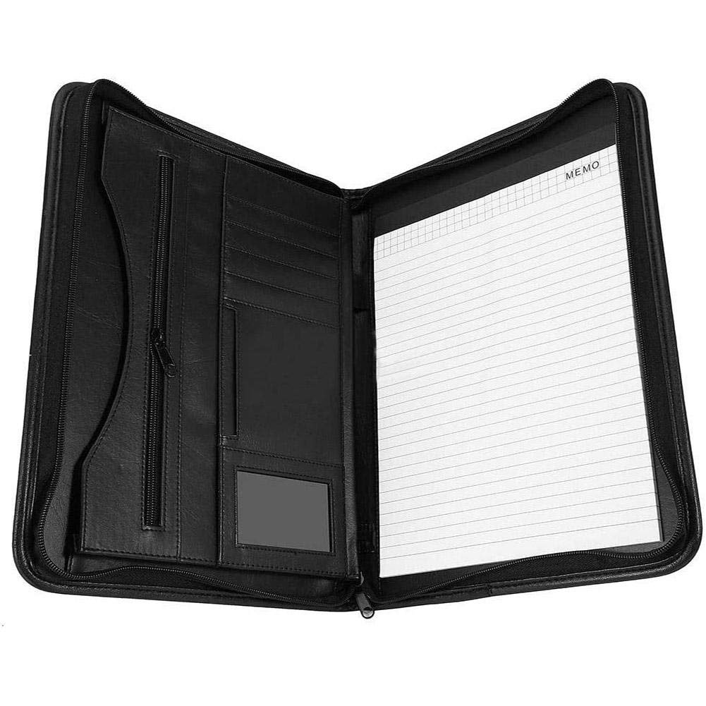 GraduatePro Cartella Portadocumenti A4 Portablocchi Cartellina in Pelle Agenda Organizer da Conferenza Raccoglitore Riunioni Nero GraduatePro Cartella Portadocumenti A4 Portablocchi Cartellina in Pelle Agenda Organizer da Conferenza Raccoglitore Riunioni Nero