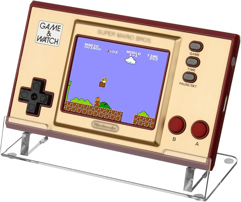 Acrylic Stand Compatible with Nintendo Game & Watch | Clear Display Holder for New Game & Watch Handheld Portable Game Console, Sturdy Acrylic, Showcase & Organize, 1 Stand Only