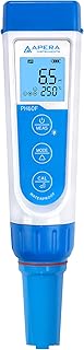Apera Instruments, LLC-AI312 Apera Instruments Premium Series PH60F Flat pH Pocket Tester Kit for Surface pH Test e.g. Skin, Textiles, Paper, etc, Â±0.01 pH Accuracy