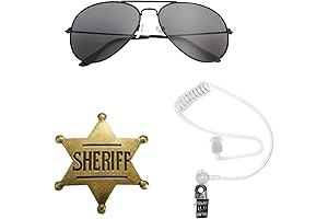 Official Ring Bearer Security Sunglasses, Earpiece Headphones, and Badge Set