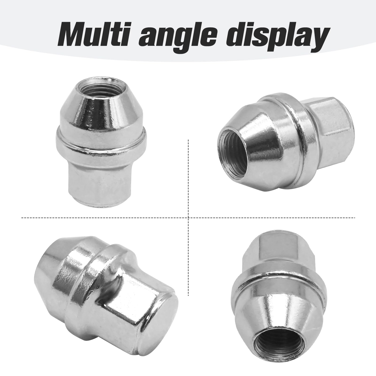Set di 5 dadi per ruote M14 x 1,5 mm ACPA1012KXA con tappo in acciaio inox di ricambio per Ford Transit Mk8 Transit Tourneo Custom Replace 5196786